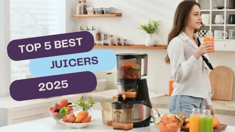 Omega VSJ843QS juicer, Hurom H400 Easy Clean juicer, Nama J2 Cold Press juicer, Breville Juice Fountain Cold Plus, NutriBullet Juicer Pro